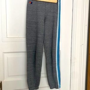 Aviator Nation 5 Stripe Sweatpants | Heather Grey